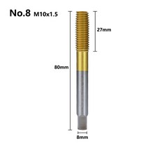 오스터 다이스 압출 탭 m2 m12 플루트 성형 기계 플러그 탭 메트릭 나사 탭 드릴, m10x1.5