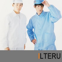 일터루 제전복 방진복 긴팔 상의, 색상:흰색|사이즈:2XL