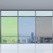 단열필름 5m 결로방지 단열재 아파트 베란다 창문 안전필름 밖에서안보이는유리, 투명연블랙5m