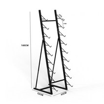 서핑보드 보관랙 매장 진열대 정리 선반 디스플레이, 9단 (52x45x160CM)