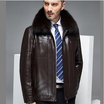 LRYC 양가죽 코트 패딩코트 모피칼라점퍼 가죽점퍼 남점퍼