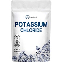 염화칼륨 분말 1Kg2.2파운드 소금 대체물 ampamp 전해질 순수 보충제 필수 미네랄 필러 프리 및 쉽게 용해