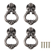 가구손잡이 서랍 붙박이장 싱크대 장식고리 1구 손잡이, 실버엔틱(4개)