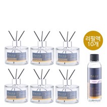 레이나퍼퓸 공병6개+리필150mlx10+스틱10세트, 블랙병6개:라벤다10개