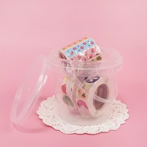 투명 손잡이 원형 바스켓 쿠키통 포장 구디백 750ml, 단품