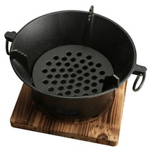 미니화로 바베큐 황토화덕 캠핑 숯불 야외용, 대형 평면 바닥 탄소 스토브  백킹 플레이트