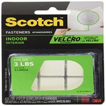 3M Indoor Fasteners White 7/8