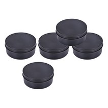 QDY 크림 용기 빈 통 Salves 알루미늄 주석 항아리, 250ml, 블랙