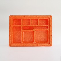 주황 보온 용기 1box - 한통도시락 배달전용 보온식판 (1박스 20개), 20
