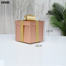 크리스마스 장식품 선물세트 선물상자 크리스마스 트리 장식 쇼핑몰 쇼윈도 진미 장식 소품, 15Cm 다크 샴페인 골드