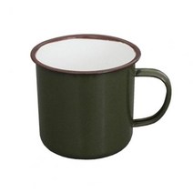 북유럽 머그컵 레트로 에나멜 컵 물 잔 부드러운 표면 텀블러 컵 에나멜 커피 잔 290, 녹색 8cm