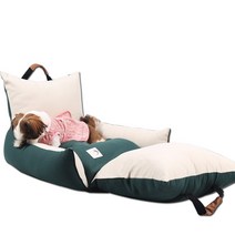 카시트 강아지 드라이빙 킷 조수석 뒷좌석 차량용, 카시트 - 다크그린