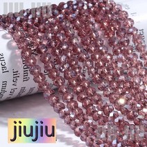 크리스탈 론델 3mm 투명컬러 AB 도금 비즈 컷팅/ DIY 비즈공예 동백이반지 마스크스트랩 팔찌 만들기 재료 투명 반투명 불투명 비비드 시드 지우지우, 08.퍼플ab