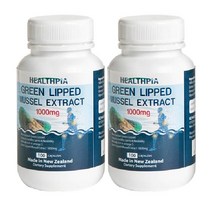 뉴질랜드 헬스피아 초록홍합 1000mg 100캡슐 x2 초록입홍합 추출물 오메가오일 천연비타민, 2box