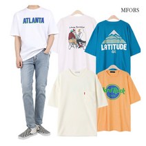 [엠포르스] 데일리 여름휴가룩 빅사이즈 반팔티셔츠 7부티 프린팅 민소매 나시티 (MLE50