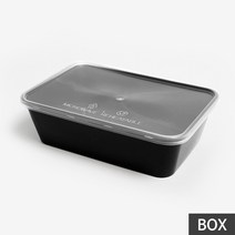 더팩컴퍼니 T-650A(검정) 내열도시락 내열용기 사각내열용기 100 500개, 1박스