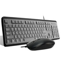 맥스틸 USB 유선 키보드 저소음 마우스 세트 + 키스킨, 일반형, MO-MK1000S, 블랙