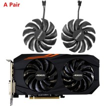 기가바이트 aorus radeon rx 570 580 4g 비디오 카드 rx570 rx580 그래픽 카드 쿨러 팬용 새로운 88mm gpu 냉각 팬 교체, 한 쌍