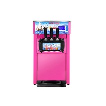 소프트 젤라또 요거트 아이스크림메이커 머신 소프트 아이스크림 기계 상업용 전기, 빨간색, 110v, 유럽 ​​연합