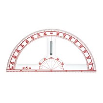 교사 칠판용 투명아크릴 손잡이 각도기 교수용 수학 교구