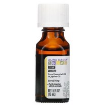 Aura Cacia Pure Essential Oil Rose Absolute 아우라 카시아 퓨어 에센셜 오일 로즈 앱솔루트 15ml, 1개