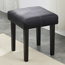 수오 [즉시할인] 알로하 1인용 화장대의자 스툴 벤치의자, 블랙