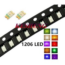 LED 백라이트 100 3216 1206 SMD 슈퍼 밝은 레드/그린/블루/옐로우/화이트/RGB/ 스 블루/UV 워터 클리어 라이트 다이오드 3.2 1.6 0.8mm, RGB 100PCS