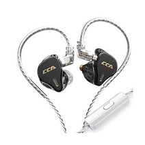 FEDAI HiFi 인이어 모니터 CCA CS16 IEM 이어폰/헤드폰/이어버드 측면당 8 BA 단위 탈착식 케이블이 있는 음악가 오디오 애호가를 위한 알루미늄 합금 쉘 맞춤형 사, CS16 With Mic, Black