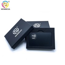 외장형 tv수신카드 13.56MHZ 메탈 NFC 매트 블랙 소셜 디지털 카드 RFID Ntag216 스마트 비접촉식 명함 1PCS, [07] Ntag216 1pcs and Box