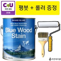 착한테이블 방부목 데크 목재 오일스테인 16L + 평붓 로라, 16L 117 레드와인