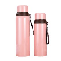 Tormays 스포츠 진공 스텐 스트랩 텀블러, 1L, 핑크