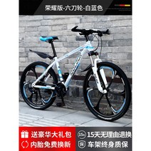 로드자전거 클래식 바이크 출퇴근 싸이클 입문용 경량 가성비 성인용, 27단, 24인치, 영광 철골 육도[화이트 블루]