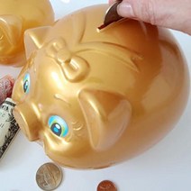 황금 돼지저금통 케 프라스틱 2호대 돼지 저금통 대형 개업선물 동전 판촉물 인테리어 적색 돼지 모금함 danpung*231252309tp, 본상품선택