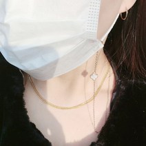 노이드비 여성 써지컬스틸 로즈골드 마스크목걸이 7종