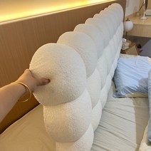 침대헤드쿠션 대형 등받이 솜 베개 머리맡 머리쿠션, 밀크브라운