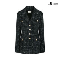 JJ지고트 슬림핏 메탈 트위드 재킷 GLAA0JK10