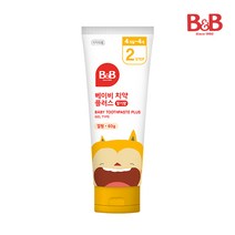 비앤비 베이비치약 겔형(딸기향) 60g(4개월-4세) 유아치약, 60g, 6개