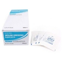 [케이솔루션] 멸균 드레싱밴드 KS-0816 슈퍼포아 붕대 반창고 4.5cm x 5.5cm 100매, 100개