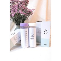 친환경 BPA-FREE 트라이탄 눈금 마이보틀 500ML, 화이트