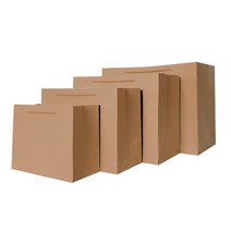 리드홈 크라프트 무지 와이드 도시락 쇼핑백 50매, 중