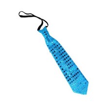 여자 남자 LED 스팽글 재즈 모자 라이트 페도라 중절모 넥타이 생일 입학 크리스마스 선물 네온 파티 바 결혼식 웨딩 의상 Navidad, Children, tie 블루