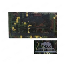 미군계급장 캘리포니아 국기 반사 자수 패치 전술 군사 장식 배지 어둠 속에서 빛남, 8.Reflective Green