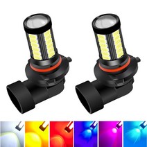 자동차 라이트 2x 자동차 안개등 H11 Led 램프 H7 9005 HB3 HB4 H9 H8 H16 PSX24W P13W 흰색 노란색 아이스, 04 H7, 04 White 6000K