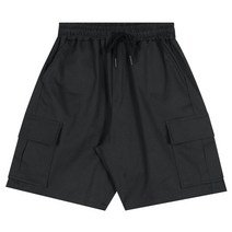 비켄드스튜디오 남성용 여름 카고 포켓 빅사이즈 밴딩 반바지 [1010]