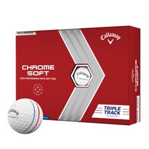 [캘러웨이] 신형 크롬소프트 트리플트랙 3피스 12알 골프공, 색상:화이트