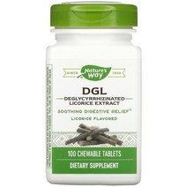 네이쳐스웨이 DGL 감초 100츄어블 글리신 다이제스티브 과당 만니톨 소르비톨 스테아르산, 1개, 기본