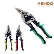 켄도 함석 항공 철판 스테인레스 직선 곡선 가위 30813, 빨강색 (직선/왼쪽절단용)