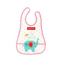 피셔 프라이스 아기 유아 이유식 동물 턱받이, 핑크1개