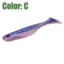 웜기어 감속기 5 개/몫 실리콘 soft 미끼 웜 낚시 Lures Jig Wobblers 70 미리메터 2.9 그램 T-Tail 고무 인공 Lure Shads Bass Pesca, 03 C