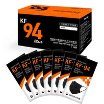 숨쉬기편한 KF94마스크 국내산 안심필터 부직포 (개별포장) 화이트/블랙마스크 50매/100매, 50매입, 1개, 검정색